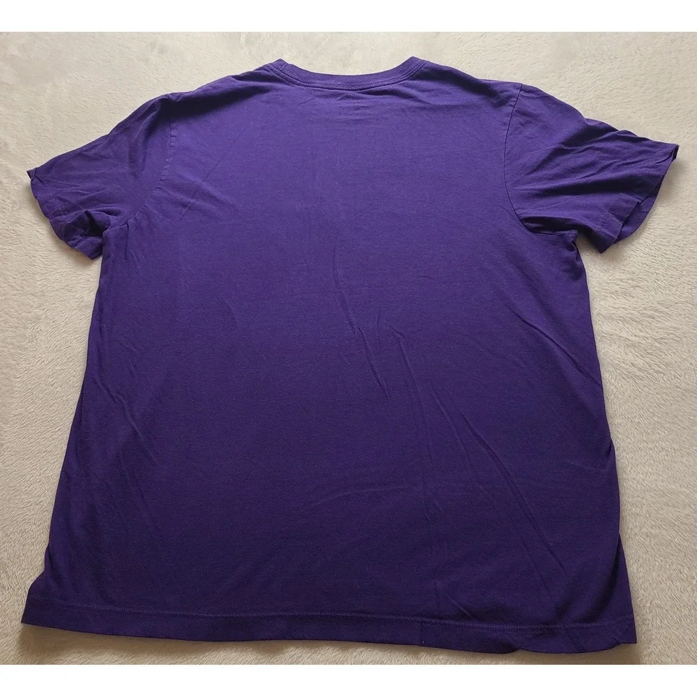 Nike Just Do It Graphic T-Shirt Men's Large Purple Box Logo Cotton Short sleeve